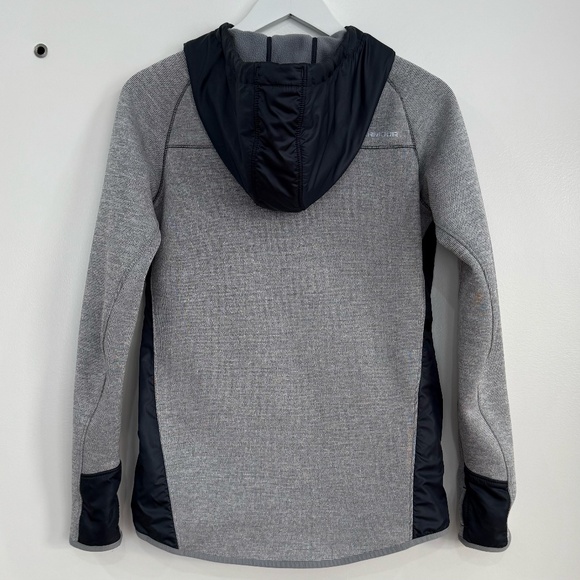 Under Armour Women's Full Zip Hoodie Grey and Green Loose Cold Gear Storm. Sz XS - Picture 3 of 13